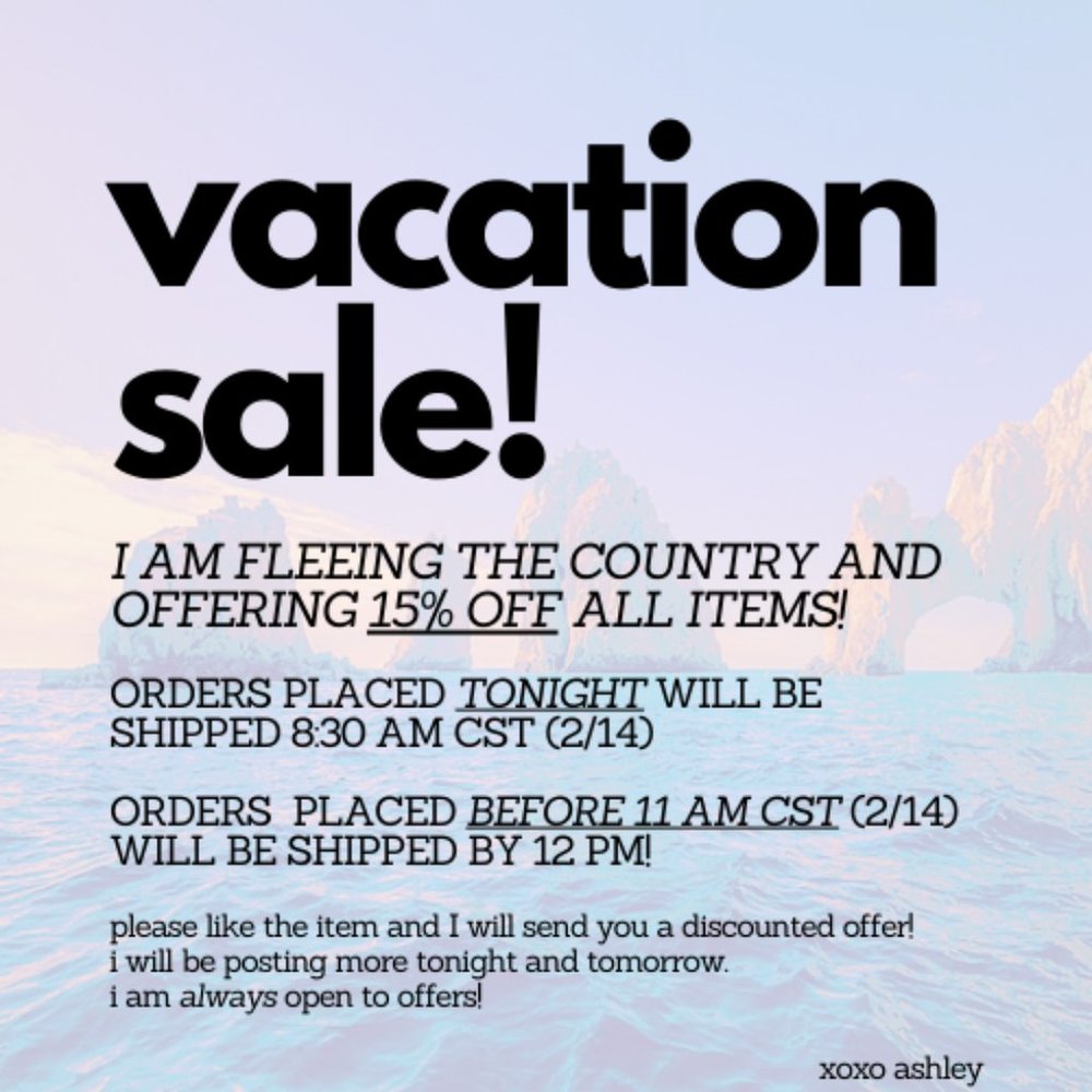 VACATION SALE - Everything 15% OFF! Ships Immediately! Click 4 Details!